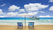 chairs at tropical beach