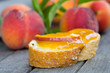 Peach jam for breakfast