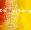Decision making background concept