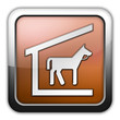 Bronze Glossy Square Icon "Stable"
