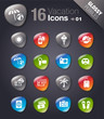 Glossy Peebles - Vacation icons Glossy Peebles - Vacation icons