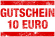 Stempel "Gutschein 10 Euro" Rot