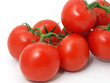 Tomatoes on the white background