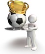 König Fußball auf dem Silbertablett
