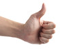 male hands showing thumbs