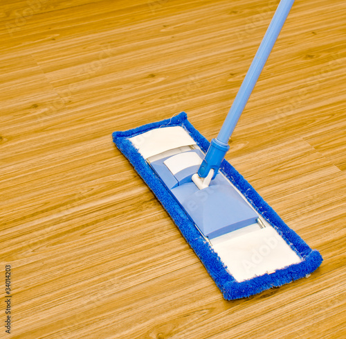 Photo: Modern style mop on laminated floor Modern style mop on laminated floor