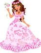 Vektor: Little princess girl with poses Little princess girl with poses