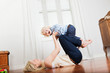 Photo: Mother and baby playing Mother and baby playing