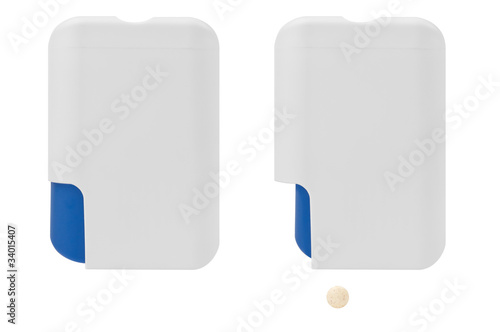 Photo: Dispenser with saccharin sweetener tablets Dispenser with saccharin sweetener tablets