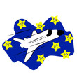 Space Shuttle and Smiling Stars