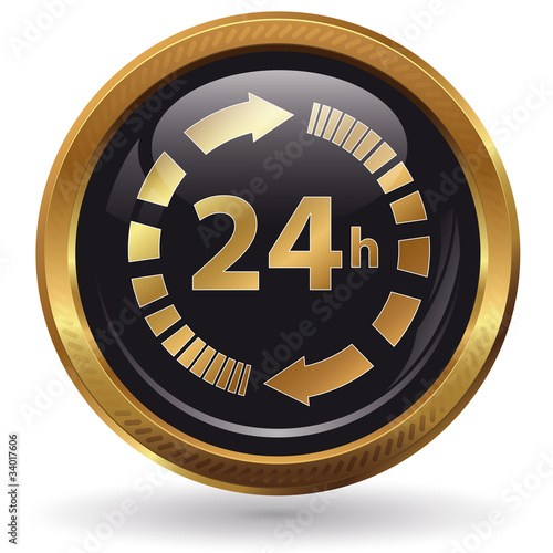 Illustration: 24h - Button gold 24h - Button gold