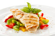 Grilled turkey fillet and vegetables