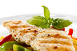 Grilled turkey fillet and vegetables