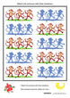 Visual puzzle: Match the pictures with their shadows - monkeys