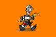 pompier feu orange