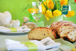 Ostertischdeko Frohe Ostern mit Gebäck