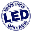 LED energie sparen kosten senken button stempel LED energie sparen kosten senken button stempel