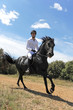 young man and horse