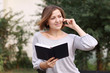 Beautiful young woman. Outdoor portrait Beautiful young woman. Outdoor portrait