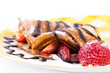 Pancakes with the strawberries Pancakes with the strawberries