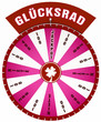 Glücksrad - Isoliert rot pink
