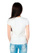 White caucasian Teen wearing a clean T-Shirt