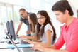 Group of young people in training course