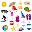 Beach icon set Beach icon set