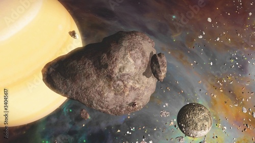 Illustration: Space asteroid Space asteroid