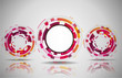 Background with techno circle banner