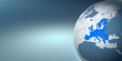 Map of the European Union on Earth