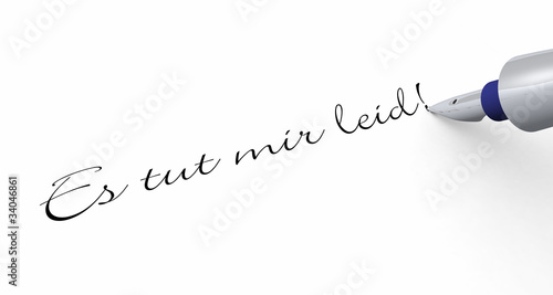 Illustration: Stift Konzept - Es tut mir Leid Stift Konzept - Es tut mir Leid