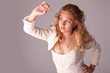beautiful woman, with the arm up beautiful woman, with the arm up