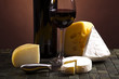 Cheese and red wine