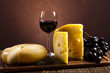 Cheese and red wine