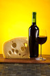 Wine and Cheese still life