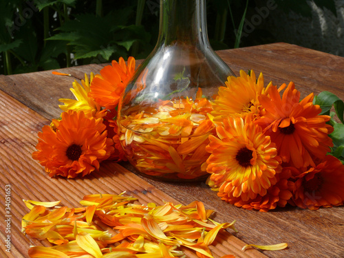 Photo: Pflegeölansatz aus Ringelblumen Pflegeölansatz aus Ringelblumen