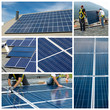 Solar panels installing - collage