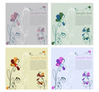 Floral Card set Vector Floral Card set Vector