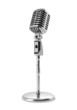 vintage microphone isolated on white background