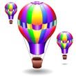 Vector: Mongolfiera Multicolore-Fire Balloon Colors-Vector Mongolfiera Multicolore-Fire Balloon Colors-Vector