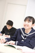 Photo: 塾で勉強する女子中学生 塾で勉強する女子中学生