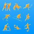 Simple vector figures of a sportsmans