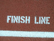 Finish line - sign on the running track
