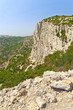 Steiler Felsen in den französischen Calanques Steiler Felsen in den französischen Calanques
