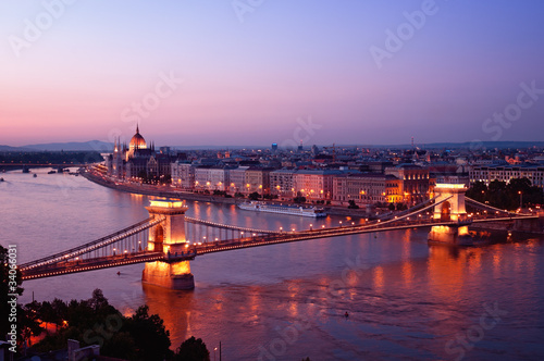 Photo: View of Chain Bridge from Hungarian Parliament Buda Castle. View of Chain Bridge from Hungarian Parliament Buda Castle.