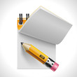Vector open notepad with pencil XXL icon Vector open notepad with pencil XXL icon