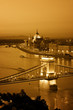 Color toned image of Budapest skyline at night. Color toned image of Budapest skyline at night.