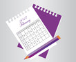 Vektor: Calendar Sheet 2012 February Calendar Sheet 2012 February