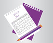 Vektor: Calendar Sheet 2012 June Calendar Sheet 2012 June